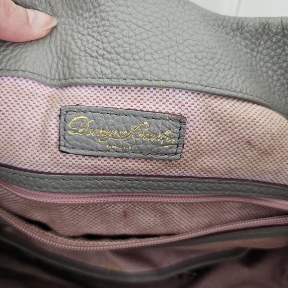 Dooney & Bourke Pebble Grain Logo Lock Sac in color gray - Picture 13 of 16